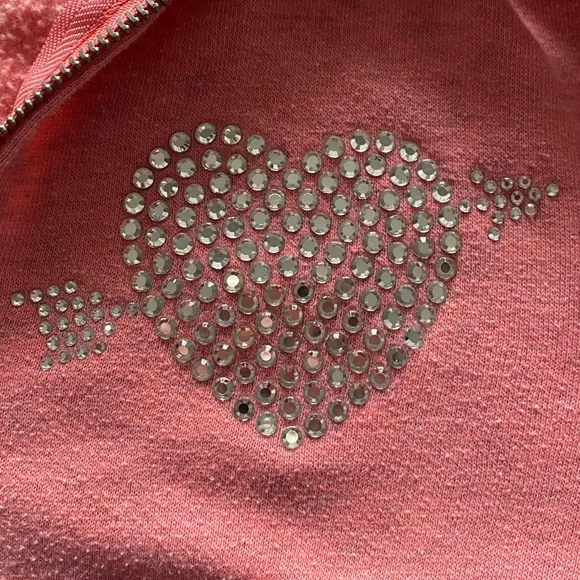 Vintage Y2K Victoria’s Secret PINK Bling Hoodie with Rhinestones